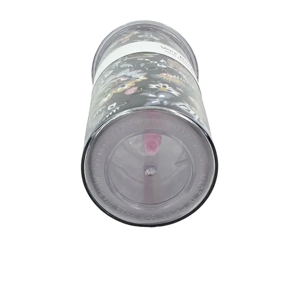 Vera Bradley Double Wall Travel Tumbler 24 oz Straw New